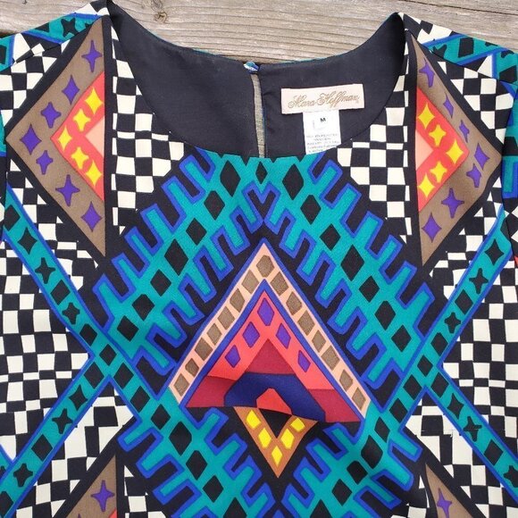 MARA HOFFMAN Blue Bazaar printed shift tee dress M - Picture 6 of 7